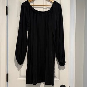 Honeydove Vintage Raw Silk Puff sleeve dress